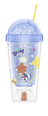 WE BABY BEARS Collection Double Wall Micro Landscape Tumbler with Straw (350mL)(Blue)