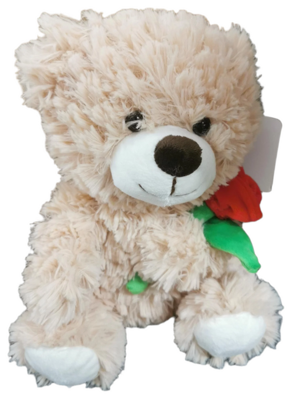 10in. Holding-Rose Little Bear Plush Toy