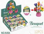 Pink Romance Series Building Blocks Flower Blind Egg (6 Assorted Models)