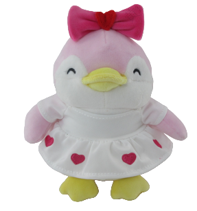Mini Family Series 7in. Penguin Plush Toy(Heart Dress)