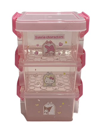 Sanrio characters Storage Collection Three Layered Storage Box