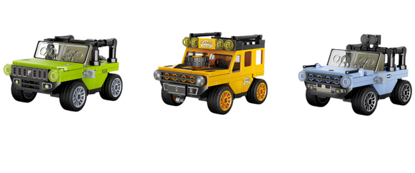 Car Model Series Pull-Back Off-Road Building Blocks Car (3 Assorted Models) (PDQ)