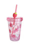 Disney Fruits Theme Collection Double Wall Plastic Tumbler with Straw (320mL)(Lotso)