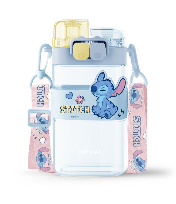 Disney Lilo & Stitch Collection Plastic Bottle with Shoulder Strap (560mL)(Stitch)