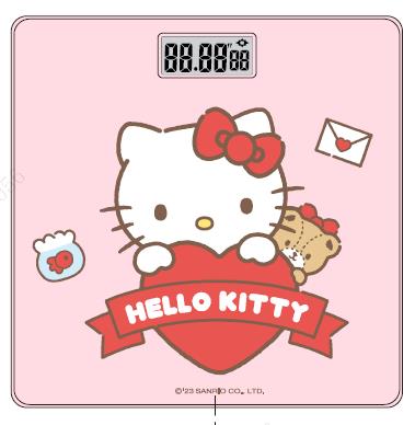 Sanrio characters 28cm Digital Body Weight Scale with Tempered Glass(Hello Kitty)  Model: SCTZC-220419