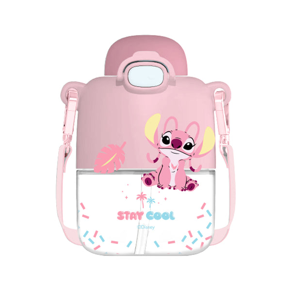 Disney Lilo & Stitch Collection Plastic Bottle with Shoulder Strap (550mL)(Angel)