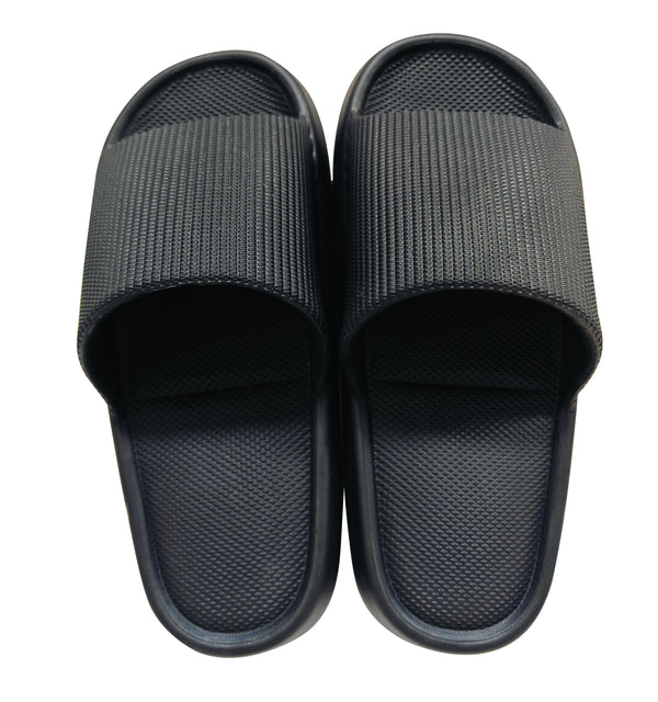 (Black,43-44) Classic Series Men's Bath Slippers