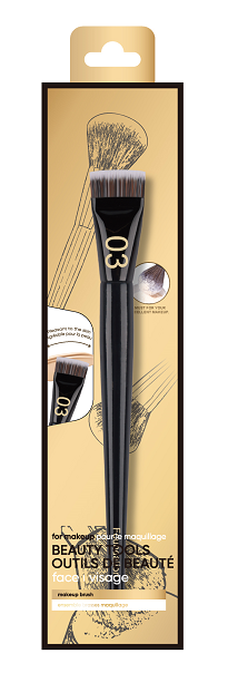 Black Gold Series Thin Blade Flat Top Foundation Brush