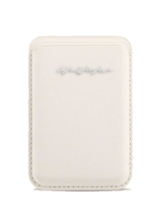 Life is for Fun Series Magnetic Phone Card Holder (White)