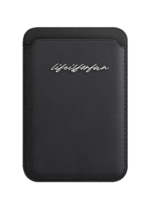Life is for Fun Series Magnetic Phone Card Holder (Black)