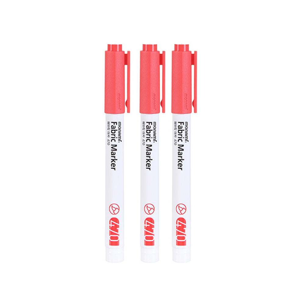 Pack Of 3 | Fabric marker (red)