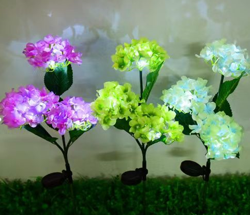 Solar powered hydrangea flower (Random Colors) – Miniso Pakistan