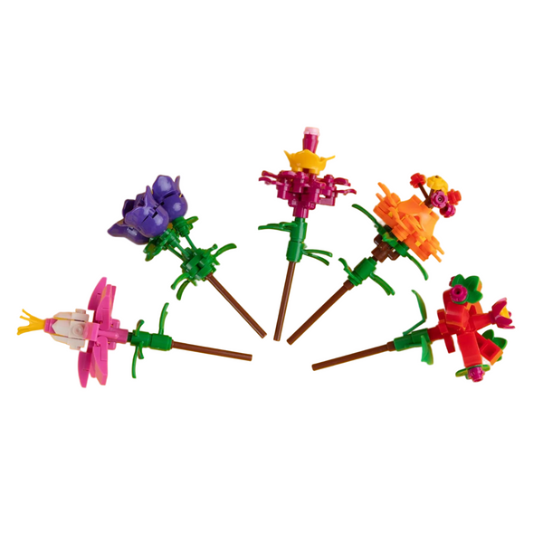 Pink Romance Series Building Blocks Flower Blind Egg (6 Assorted Models)