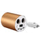 JOYROOM C-M208 5V 3.1A USB Smart Car Cup Shape Charger 2 Sockets Cigarette Lighter Splitter Dual USB Ports Car Charger - Gold