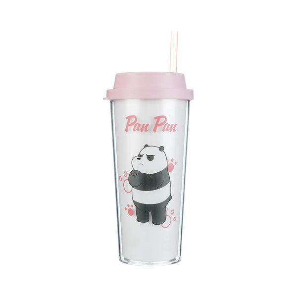 We Bare Bears Double-layer Straw Bottle 550ml(Panda)