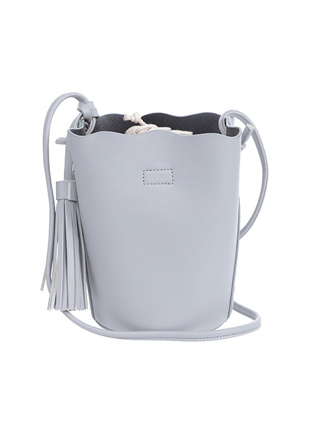 Crossbody Bag With Tassels(Gray)