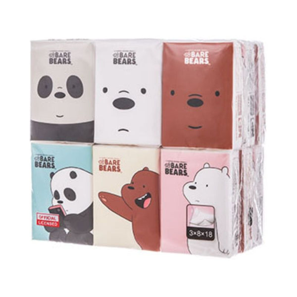 We Bare Bears Simple Tissues (8 Sheets*3-Layer)