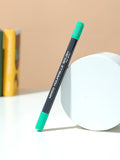 Pack of 3 | Water Soluble Double Headed Colored Pen (Green)