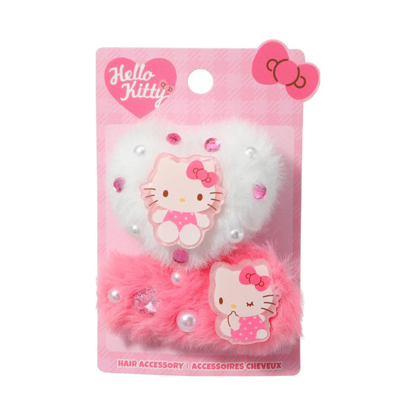 Sanrio characters Pink Hair Clips (2 pcs)(Hello Kitty)