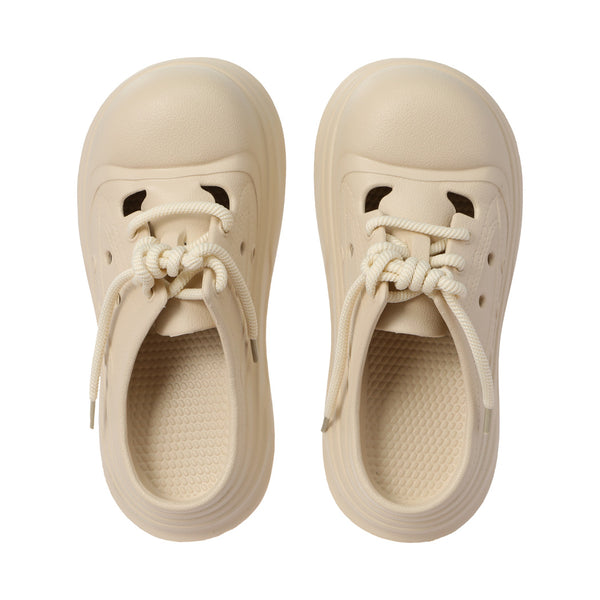 Women's Lace Up Clogs (Beige, 39-40)