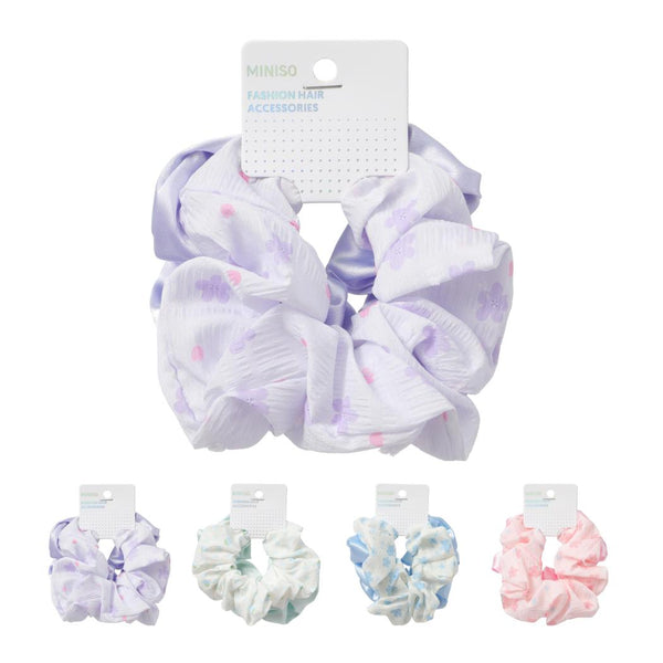 Fashion Series Floral Hair Scrunchies (2 pcs)