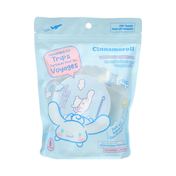 Cinnamoroll Compressed Towels Set (4-Piece Towels & 2-Piece Bath Towels)