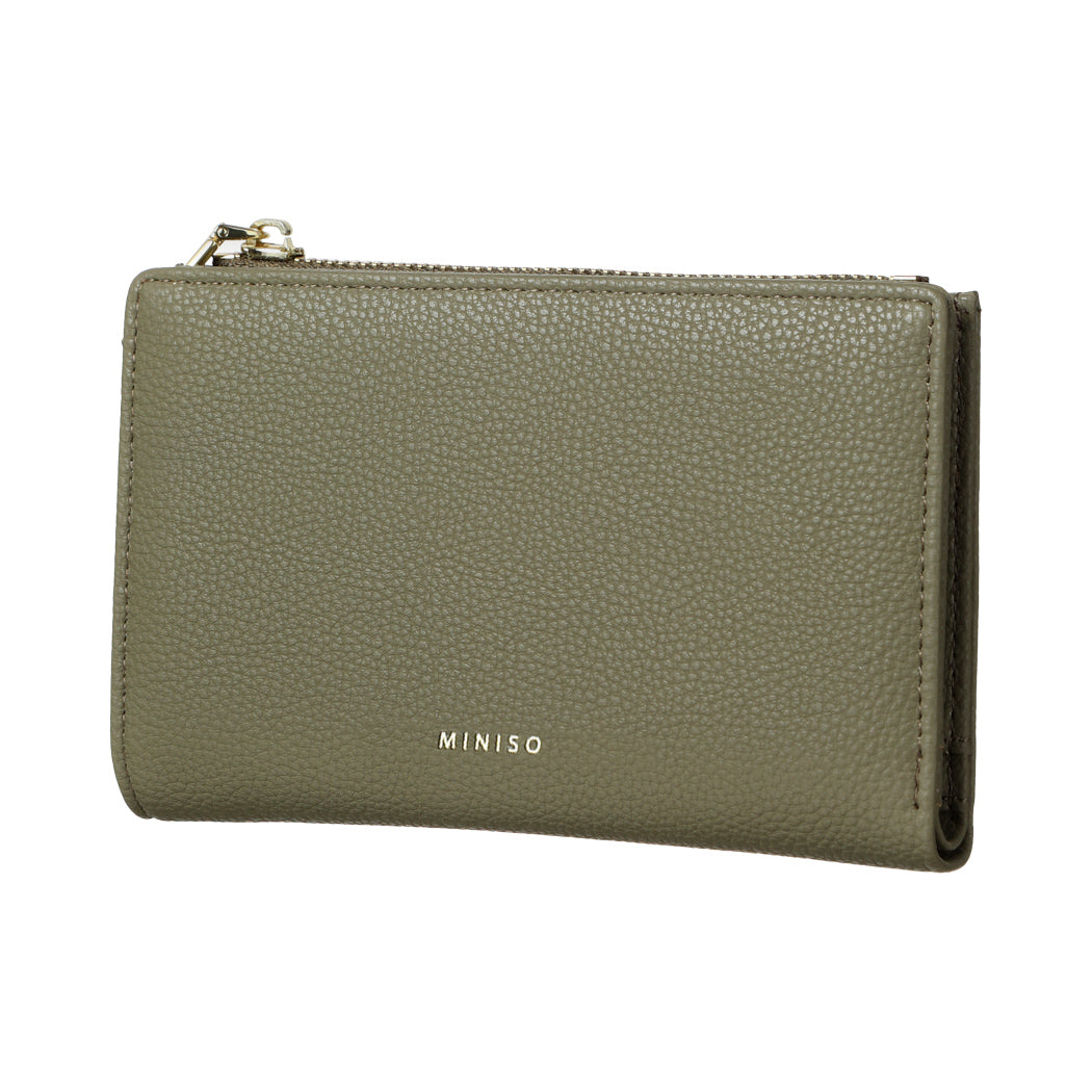 Two-fold Zipped Women's Wallet(Green)