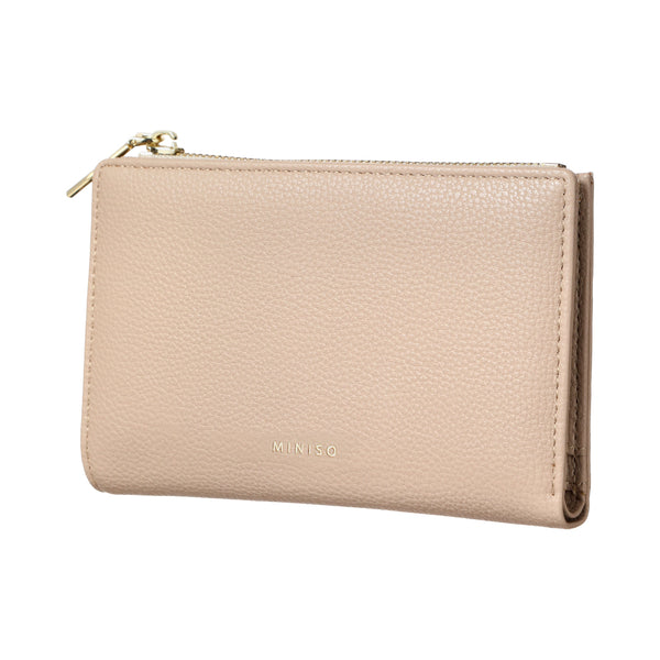 Two-fold Zipped Women's Wallet(Apricot)