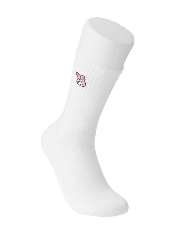 My Melody White Crew Socks 18 cm