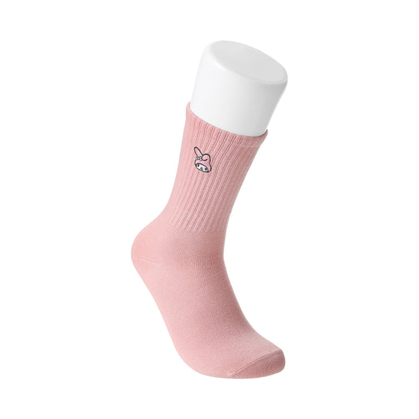 My Melody Plain Color Crew Socks