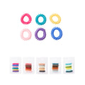 4.0 Colored Spiral Hair Ties (6pcs)