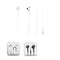 3.5 mm Charging Port Oval Shaped Half In-Ear Earphones Model: SB67 (White)