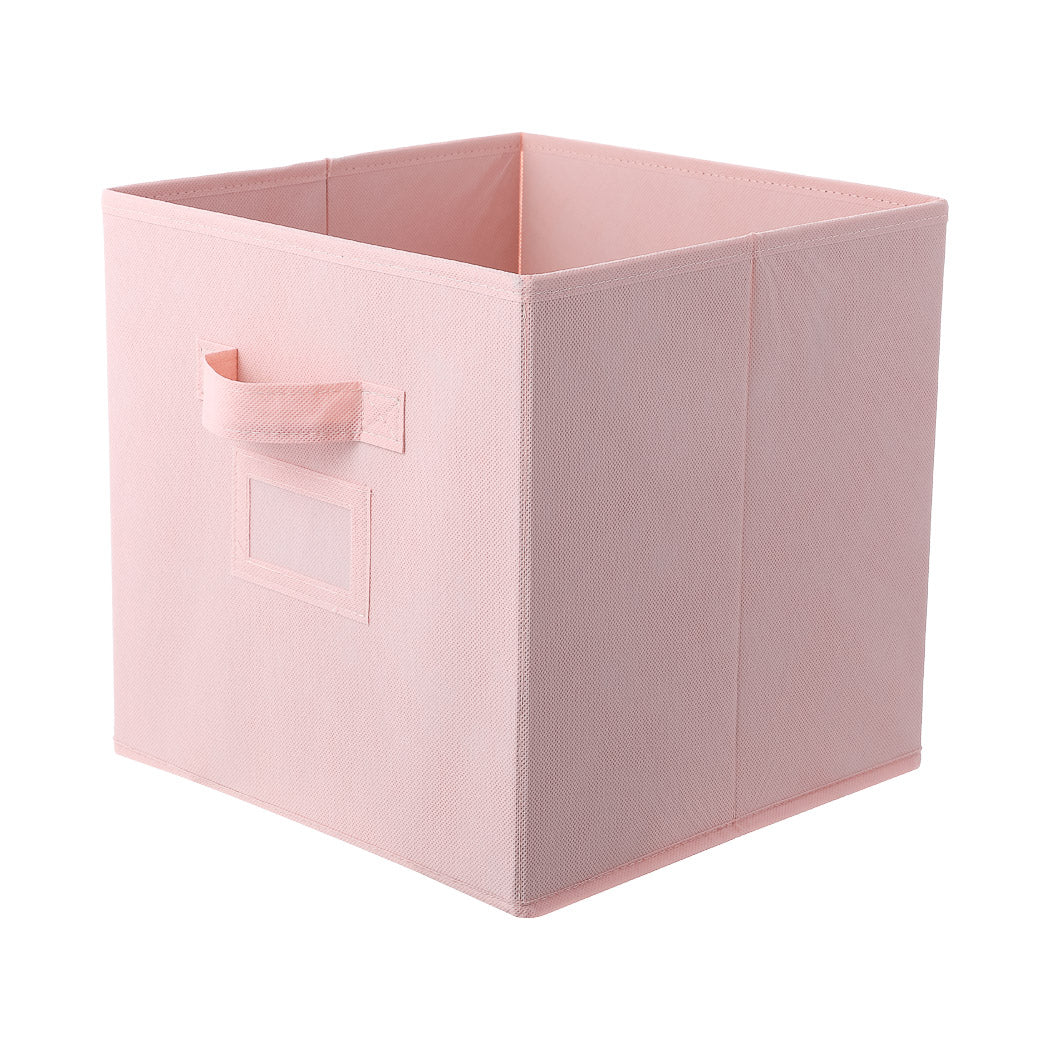 Solid Color Fabric Storage Bin(Pink)