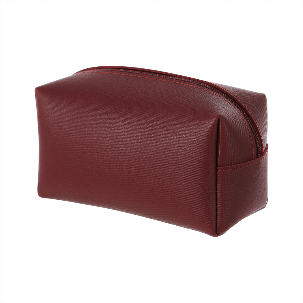 Solid Color Cosmetic Bag(Purplish Red)