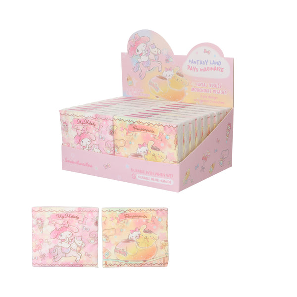 Pack of 2 | MINISO Sanrio Characters Printed Facial Tissues (Fantasy Land, Pocket Pack, 40 Sheets)