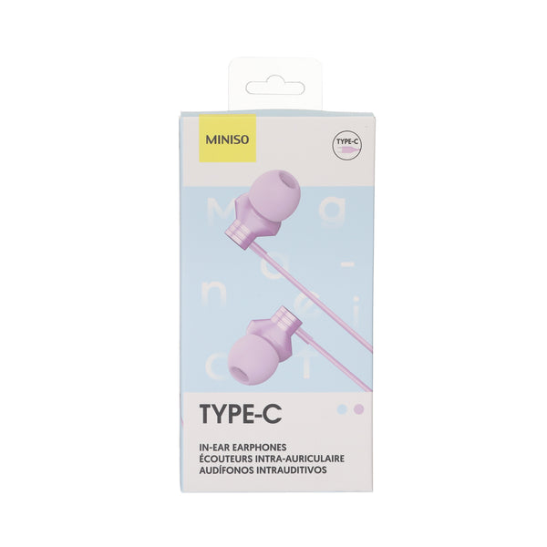Type-C In-Ear Earphones (Purple) – Model: PA369