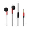 3.5mm Half-in-Ear Earphones Model: Y668(Black & Red)