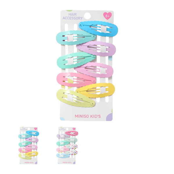 5cm Wave Design Water Drop Hair Clip (8 pcs)