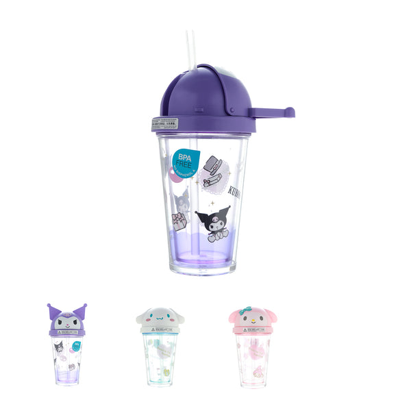 Hello Kitty and Friends Plastic Bottle with Straw 320mL