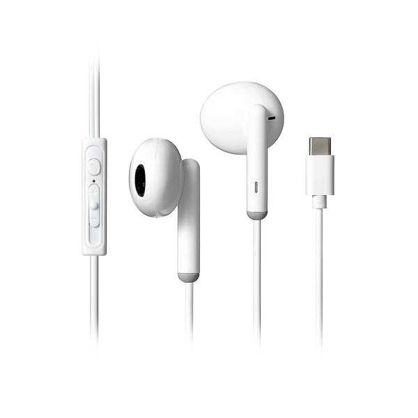Type-C Half-in-Ear Earphones  Model: W10103 (White)