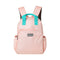 Childhood Color Blocking Backpack Tote Bag(Pink)