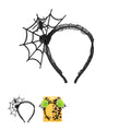 Costume Hairband (2 Assorted Designs, Green Spider, Cobweb)