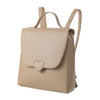 Solid Color Flap-Over Backpack(Apricot)