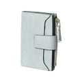 Multipurpose Short Matte Zipper Wallet with Hasp (Bluish Gray)