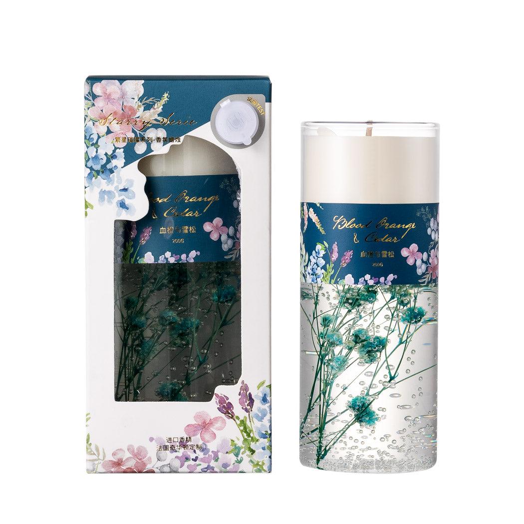 Sparkling Stars Scented Candle (Blood Orange & Cedar) Miniso Pakistan