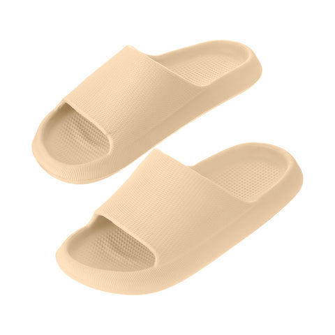 (Beige,37-38) Lightweight Bathroom Slippers