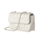 Quilted Crossbody Bag with Flap and Chain(Off White)