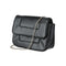 Quilted Crossbody Bag with Flap and Chain(Black)