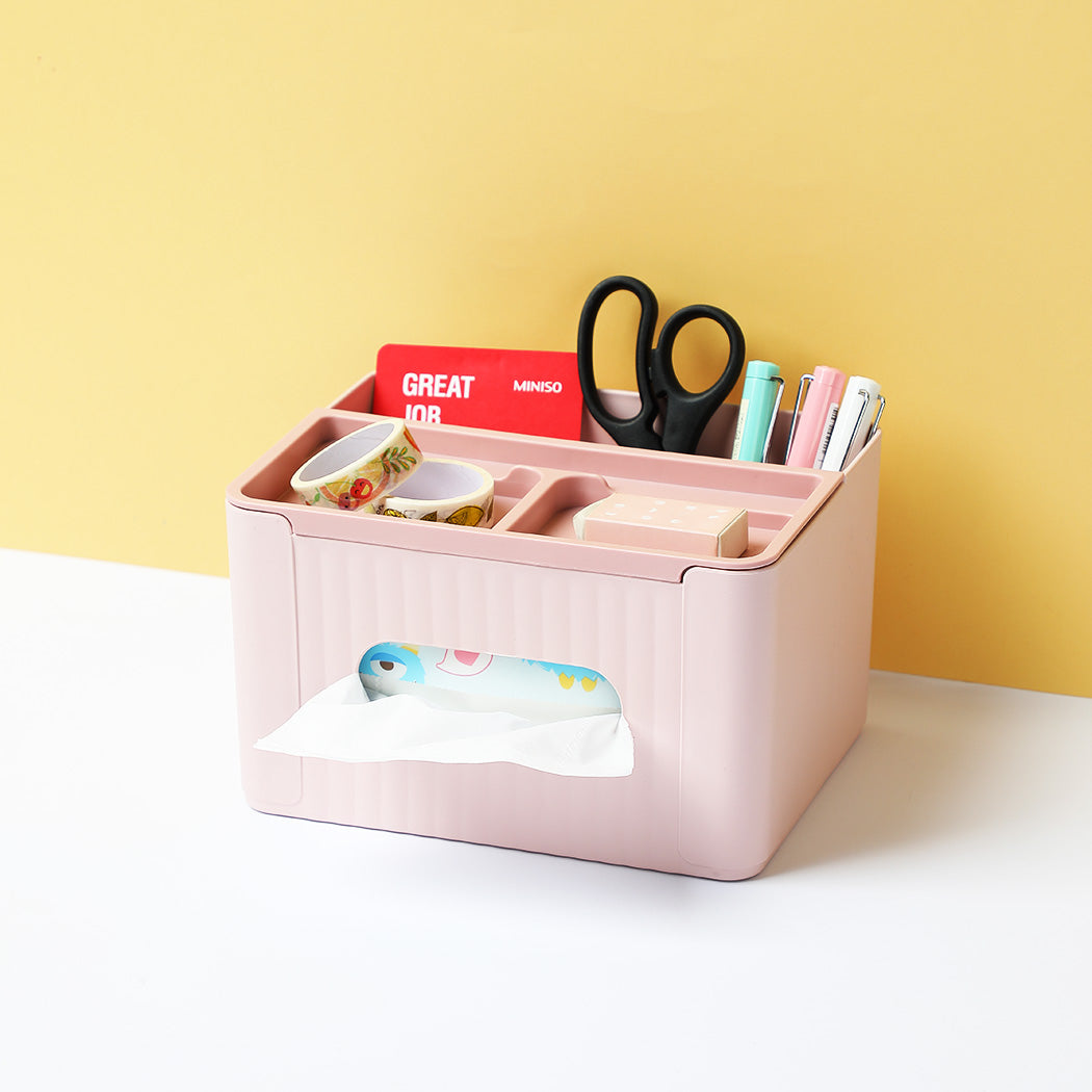 Multipurpose Tissue Box Cover(Pink) Miniso Pakistan