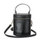 Barrel Shape Stone Pattern Crossbody Handbag(Black)